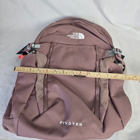 The North Face Women's Pivoter Backpack Twilight Mauve / Emberglow Orange NWT - Picture 14 of 16